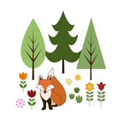 scandinavian fox woodland design